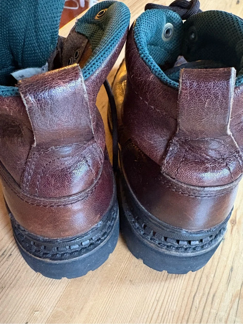Georgia Giant Work Boots brown full-grain leather Goodyear welt Men's 7.5